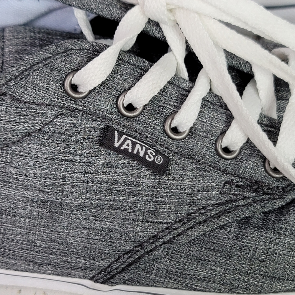 Vans Classic Canvas Gray/White Low Top Skate Casual Shoe Women's Size 6.5 - Picture 4 of 14